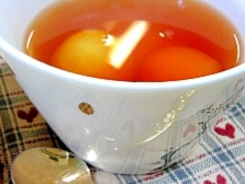 金柑入リの甘い紅茶